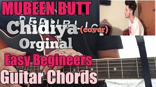 Mubeen Butt - Chidiya (cover) | Guitar Chords Lesson (capo 6th fret)