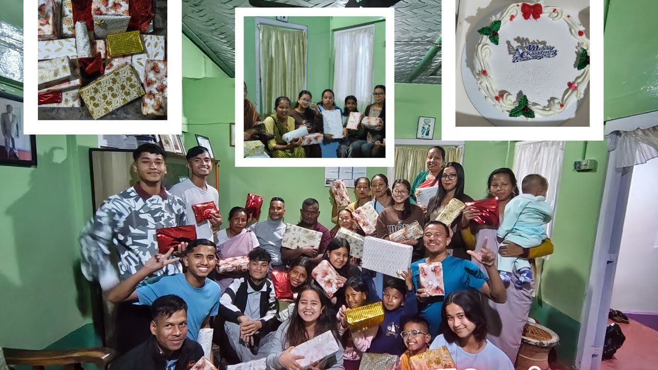 Exchange gift with family || Christmas eve 🎉 #ninivlogs 