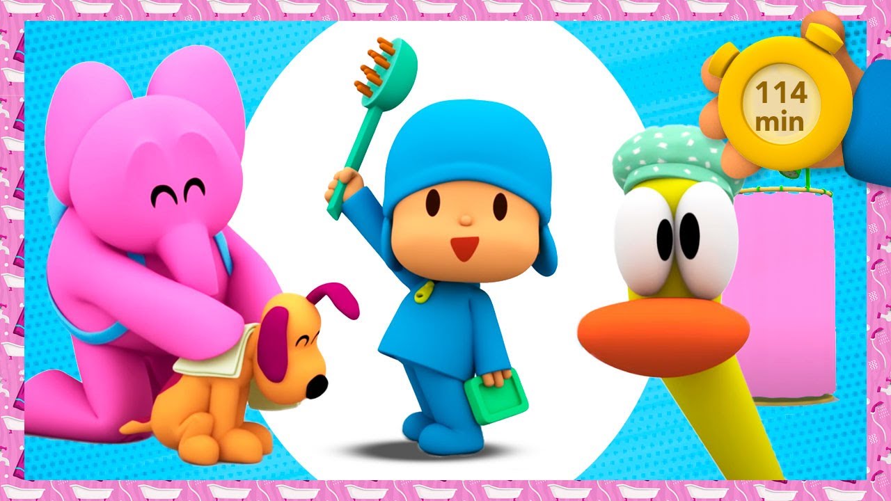 🚿 Let's Go Pocoyo! - O banho do Pocoyo [ 50 MINUTOS Ep 01 ]