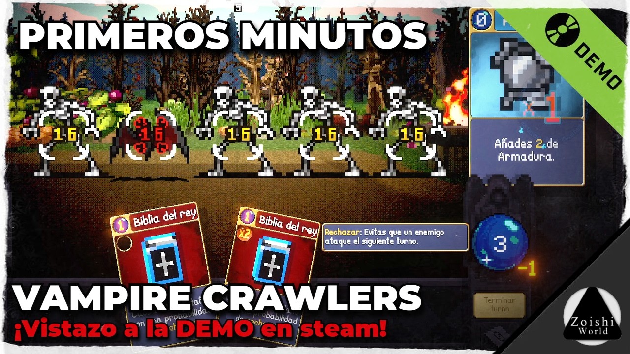 ¡Vistazo a la DEMO de este Dungeon Crawler con cartas y monstruos! | Vampire Crawlers (Demo)
