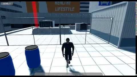 Parkour go 2 urban platforms game level1 complete time score 1:40