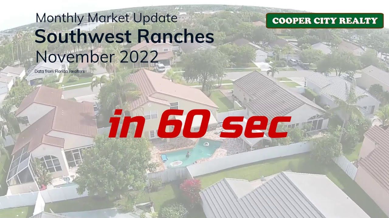 Southwest Ranches November 2022 Market Report In 60 Seconds 2