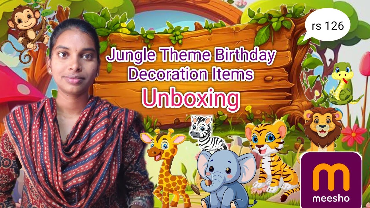  jungle Theme birthday decoration|126 rsకి తీసుకున్నా ఎలా ఉందో చూసేయండి😱|దేవన్ష్ birthday కోసం unbox