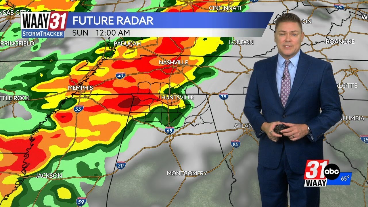 Rain and storms move into north Alabama over the weekend - YouTube