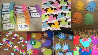 School decoration ideas/DIY Notebook name tags ideas/Pre-Class copy name tag design/Paper Art