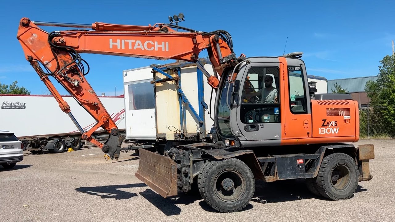 Köp Hjulgrävare Hitachi ZX130W på Klaravik - YouTube