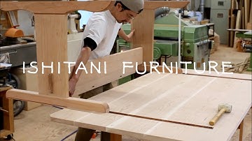 ISHITANI - Making a Curve Legged Trestle Table in cherry
