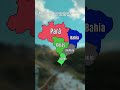 estado mais populoso de cada região do Brasil #brasil #map #shorts