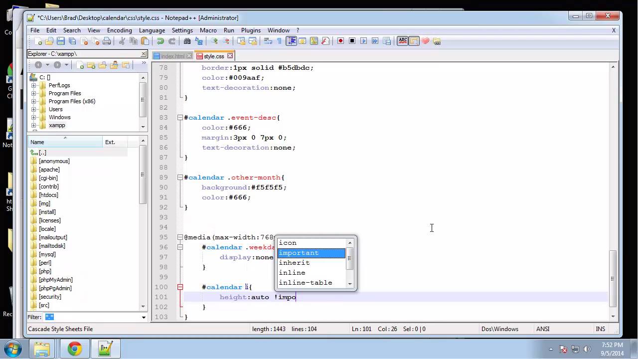 Learn HTML and CSS3 by building a responsive tableless calendar - Part ...