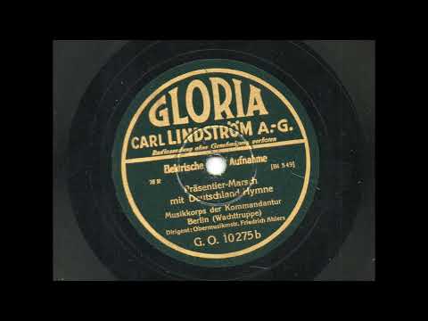 Präsentier-Marsch mit Deutschland-Hymne (Nationalhymne)
