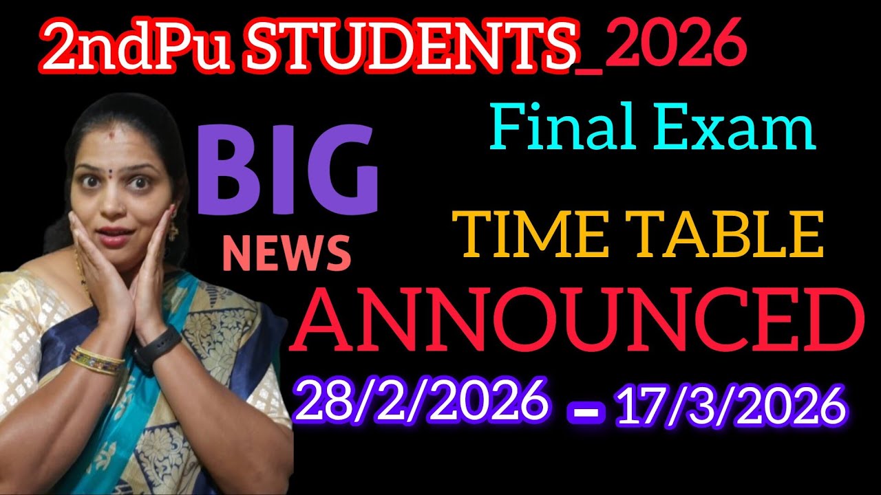 2nd PUC Final Exam 2026 | Official Karnataka Time Table Announced! 