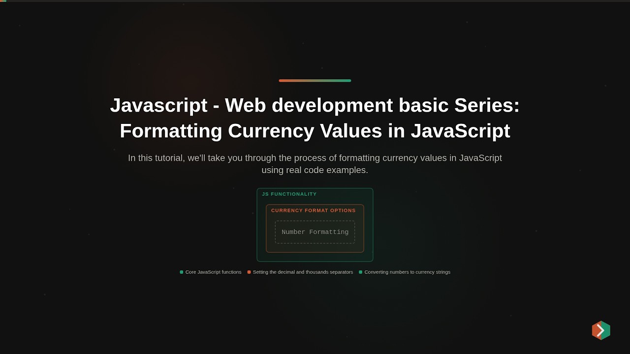 Javascript - Web development basic Series: Formatting Currency Values ...
