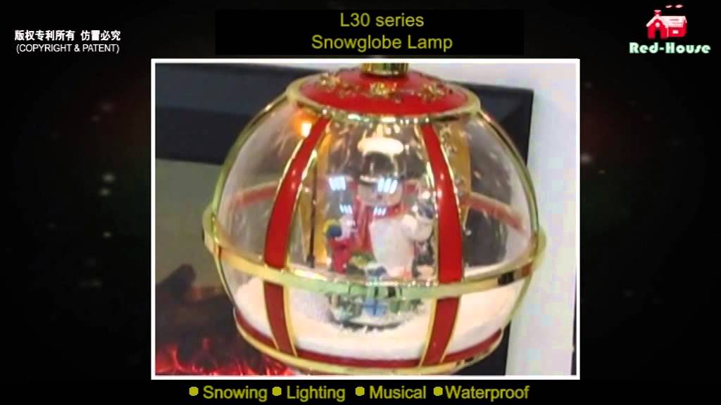 LED lights musical christmas snowing dome street lamppost YouTube