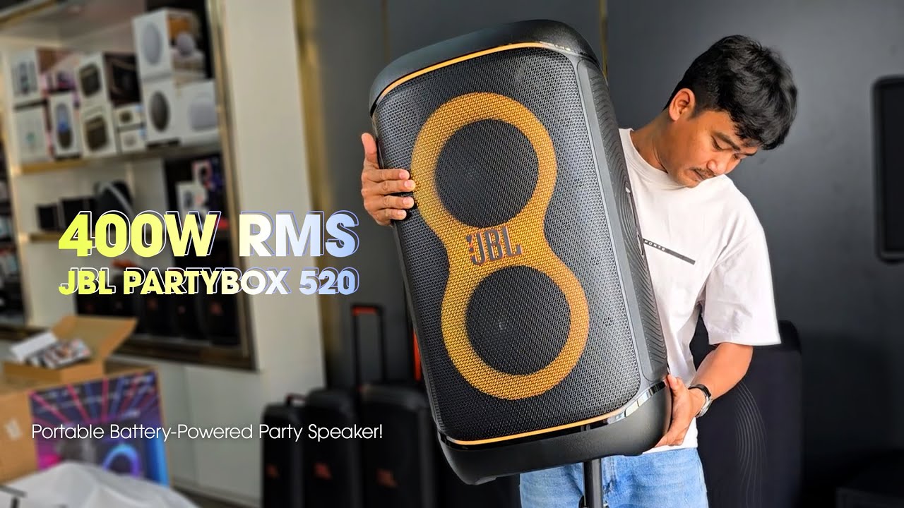 400W RMS Portable Battery-Powered Party Speaker | JBL PartyBox 520 Unboxing