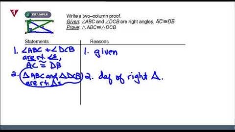 lesson 4-6 Congruence in Right Triangles: H-L