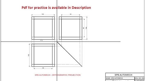 Orthographic Drawing using AutoCAD #Automobile #mechanical #Autocad #orthographicdrawing