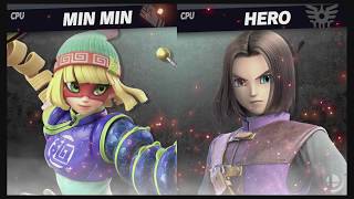 Super Smash Bros Ultimate Amiibo Fights Min Min Co Min Min Vs Hero