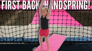 Livvy Gets Her First Back Handspring! | Crushing Her Fears on the Tumbling Mat