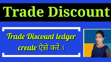 Trade discount ledger create for sales and purchase in Tally Prime i how to create trade discount