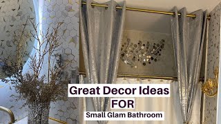 SMALL GLAM BATHROOM DECORATING IDEAS 2022 !! // Decorating My Bathroom With Me // Glam Home