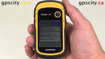 Reset Menu in the Garmin eTrex 10 Handheld GPS