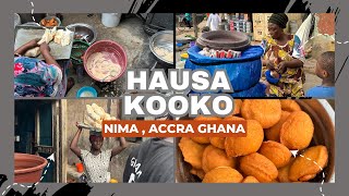 A TYPICAL HAUSA KOOKO PRODUCTION IN NIMA, WEST AFRICA | LIFE OF THE PEOPLE OF NIMA| KOOSE BREAD🇬🇭❤️