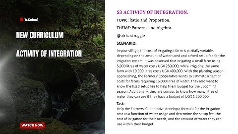 S3 Activity Of Integration solution topic 5..............@africastruggle