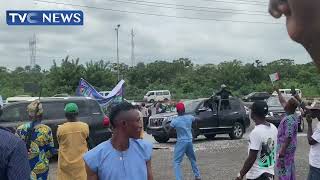 (Watch) Moment Peter Obi Arrives Labour Party Grand Finale Rally in Osun Today