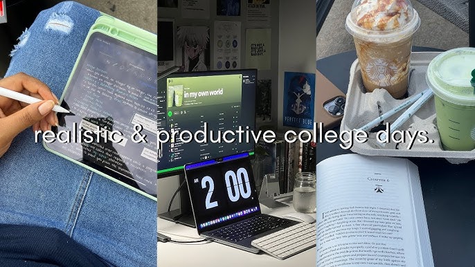 study vlog  productive days in my life as a college student in