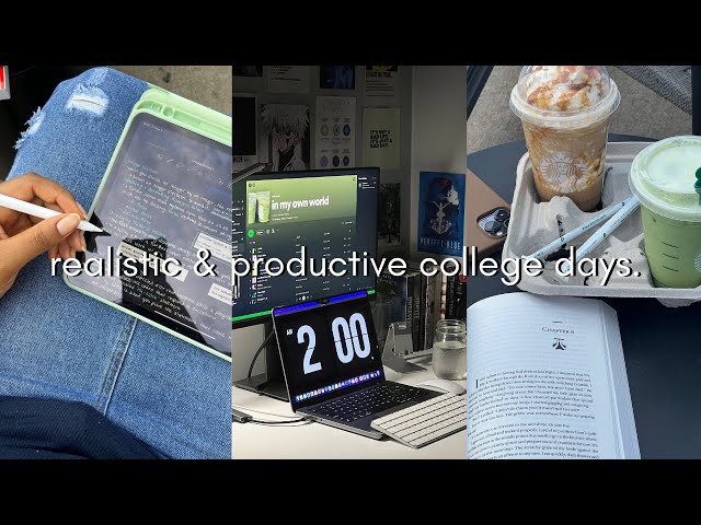 STUDY VLOG  a productive & realistic college week in my life