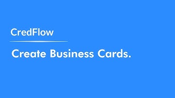Create Business Cards from CredFlow mobile app(English version)