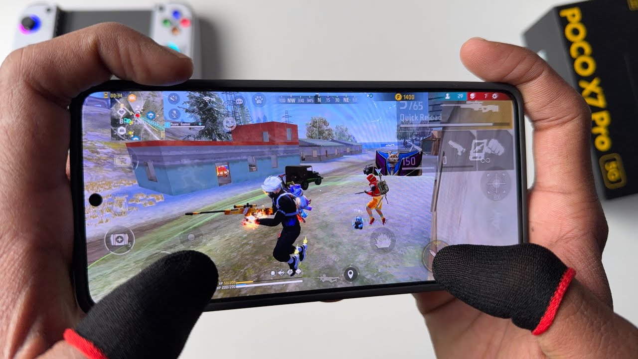 solo vs squad free fire gameplay in poco x7 pro gaming phone - YouTube