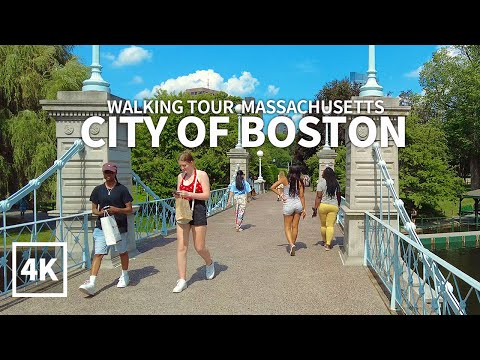 [4K] BOSTON TRAVEL - Walking Tour Boston Common & Public Garden, Massachusetts, USA, Travel, 4K UHD