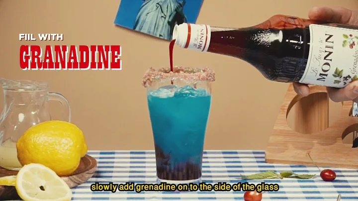 4th of July Drinks. Red, White & Blue cocktail recipe to make at home with Barillio Bartender set.