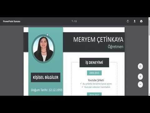 Powerpoint cv örnekleri