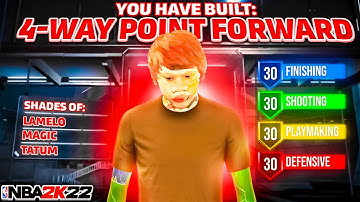 BEST ALL AROUND POINT FORWARD BUILD THAT CAN DO EVERYTHING NBA 2K22 CURRENT GEN! 😈