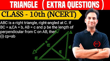 ABC is a right triangle, right angled at C. If BC = a, CA = b, AB = c and p be the length of