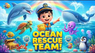 Ocean Rescue Team 🌊🐬  Fun Sea Animal Learning Adventure For Kid | kidz nova learning