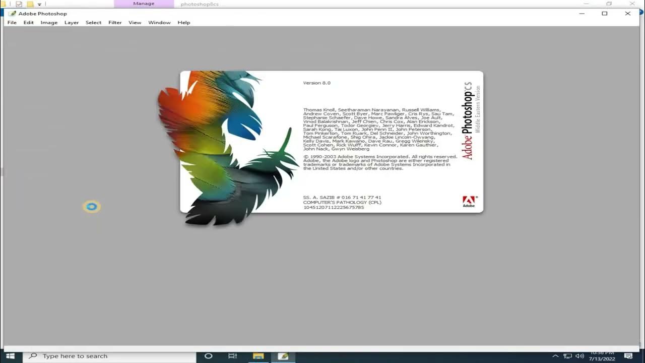 How to install adobe photoshop cs 8 0 youtube