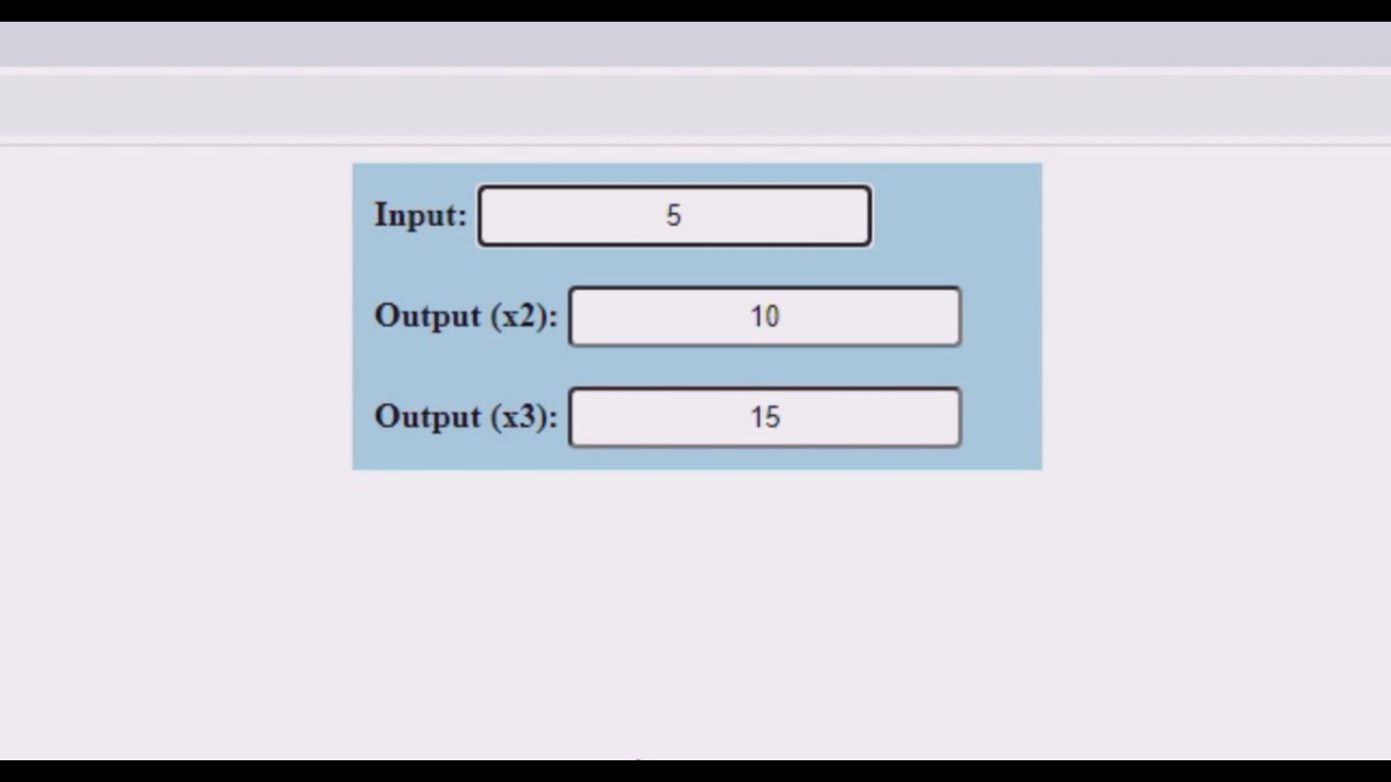 กล่องข้อความ html 2022 Update Showing auto calculated values in Input field or text box on key up using html \u0026 js.