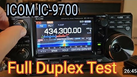 ICOM IC-9700 - FULL DUPLEX , Test