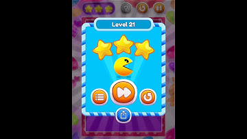 PAC-MAN Bounce - Puzzle Adventure  Level 21 Walkthrough Solution for 3 stars
