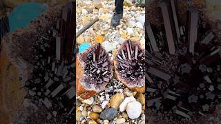 Agate stone fossil meets future tech 🔮 #AI #gemstone #colourfulstones #rock