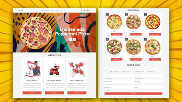 How To Make Responsive Online Pizza Shop Website Design Using HTML / CSS / Vanilla JavaScript