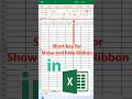 Excel: Trick to Show &amp; hide Ribbon | #msoffice #excel