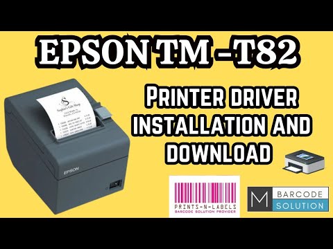 Epson TM-T82 Printer driver Installation online setup - YouTube