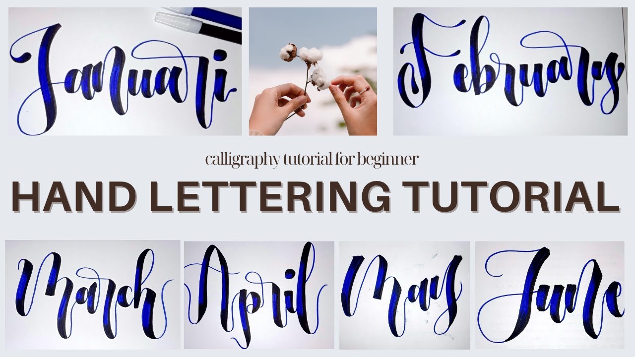 Easy Hand Lettering and Calligraphy Tutorials For Beginners🌻 - Tutorial ...
