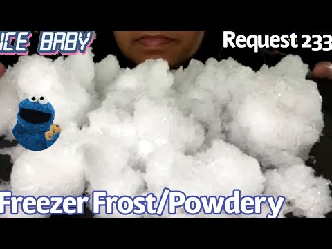 Ice Eating ASMR - Fulfilling Request 233 - Freezer Frost | Powdery Ice | Cookie Monster Style