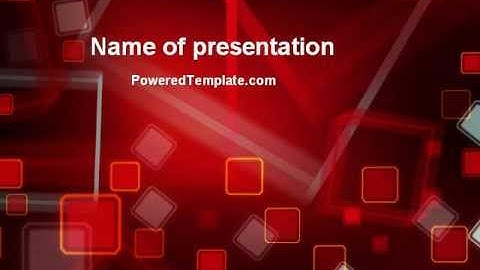 Red Squares Abstract PowerPoint Template by PoweredTemplate.com