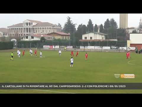 IL CARTIGLIANO SI FA RIMONTARE AL 95' DAL CAMPODARSEGO: 2-2 CON POLEMICHE | 09/01/2023